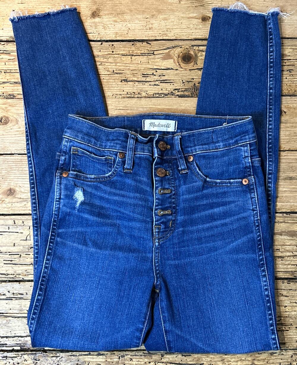 Madewell Women’s Size 25 Blue 10” High Rise Skinny Jeans